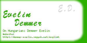 evelin demmer business card